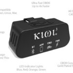 PLX OBD2 Bluetooth adapter connected to a car's OBD2 port