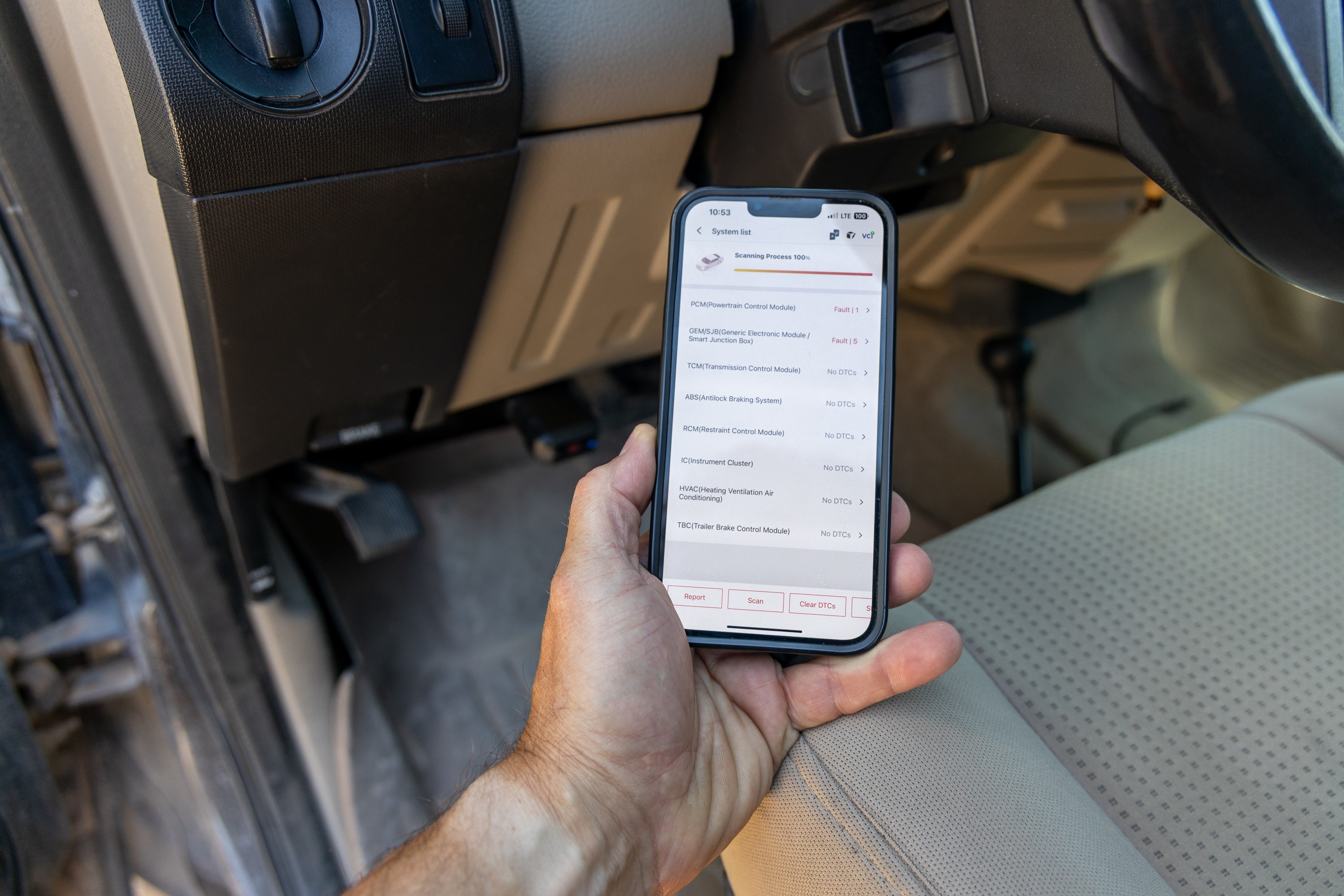 The app is clear and easy to read for the Bluetooth Topdon TopScan OBD2 scanner