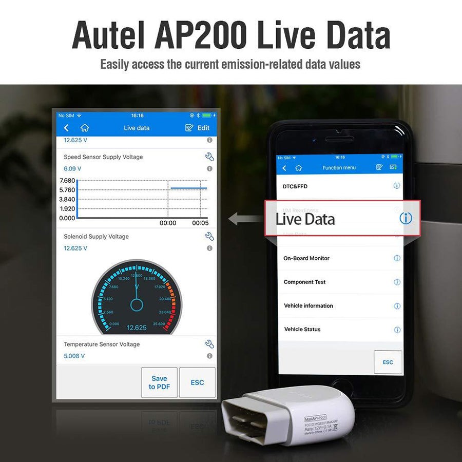 Autel MaxiAP AP200 Package Contents
