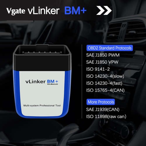Vgate vLinker BM+ Features Compatibility with BimmerCode, FORScan, Carista, Torque, DashCommand, JScan