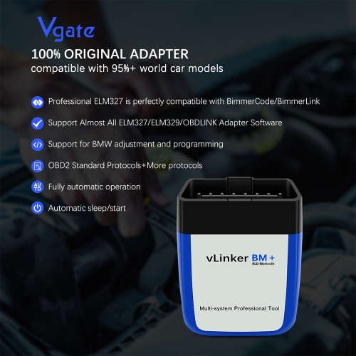 Vgate vLinker BM+ OBD2 Scanner Won't Drain Your Battery