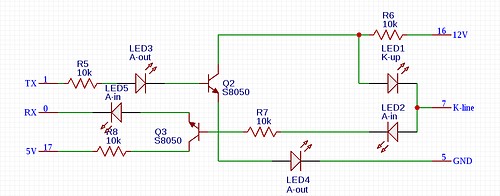 K-Line OBD2 Connection Diagram