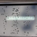 VIN Number on Car Windshield
