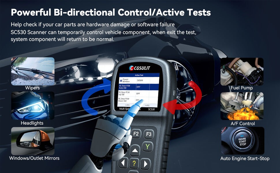 CGSULIT SC530 Nissan Scanner Performs Bi-directional Control/Active Test
