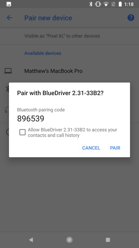 Confirm passkey