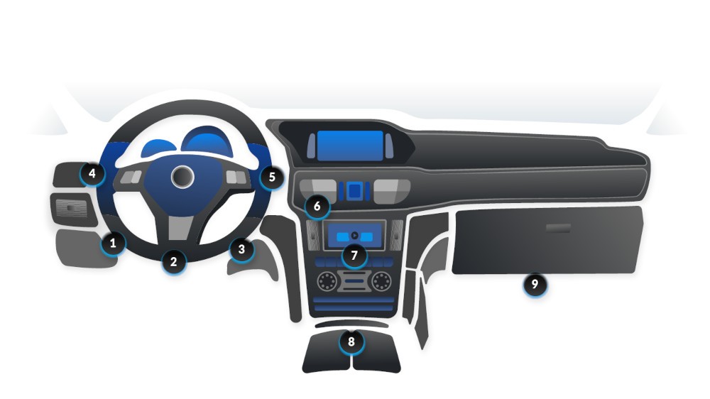 OBD2 port location under the steering wheel