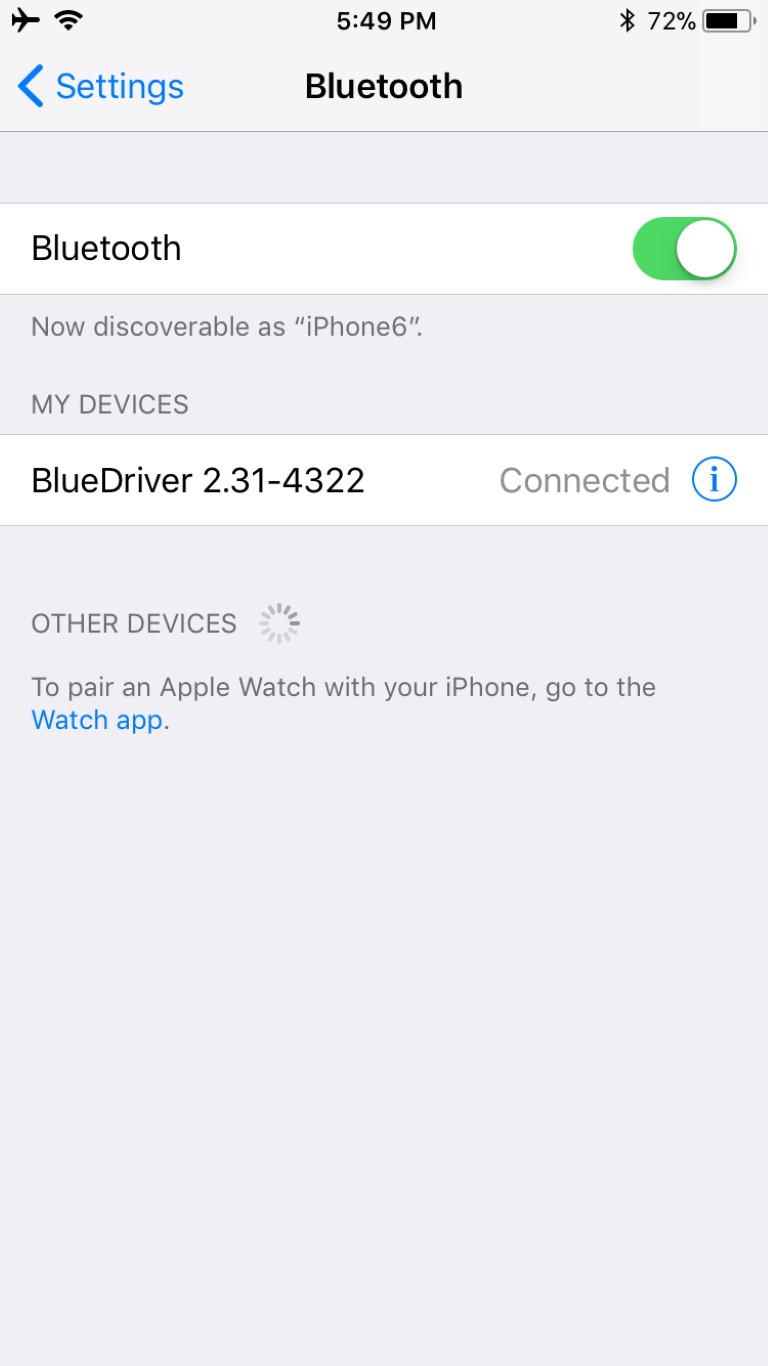 BlueDriver Bluetooth Pairing