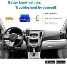 OBD2 Scanner Bluetooth OBDII Diagnostic Tool Car Code Reader Turn Off Check Engine Light Support Android Torque App