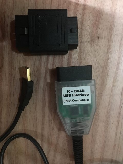 BMW INPA Ediabas K+DCAN USB OBD2 cable connection