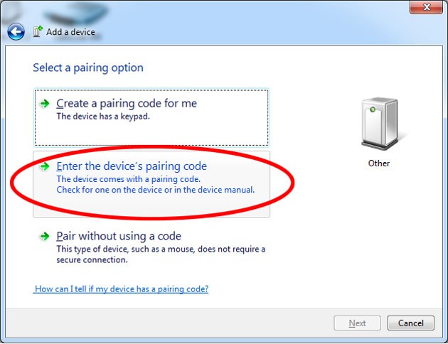 Legacy bluetooth pair