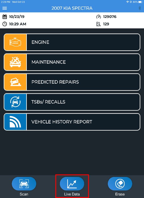 Activate Live Data