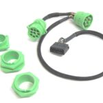 Green 9 Pin J1939 to OBD2 Univ. 4 mount types Y Splitter Truck ELD International