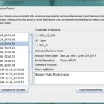 TunerStudio Restore Point Dialog