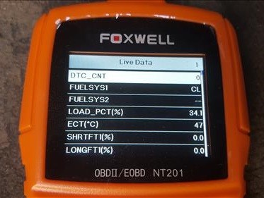 Review Foxwell NT201 OBDII Code Scanner Live Data