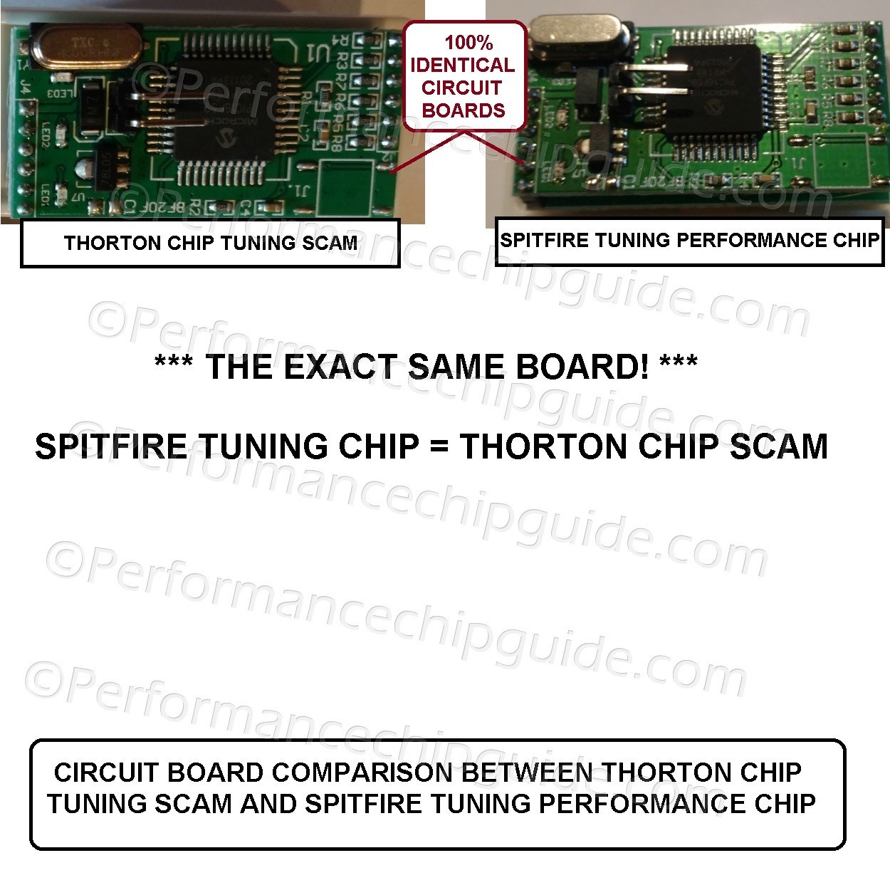 Spitfire Tuning Performance Chip vs Thorton Performance Chip Circuit Board Comparison