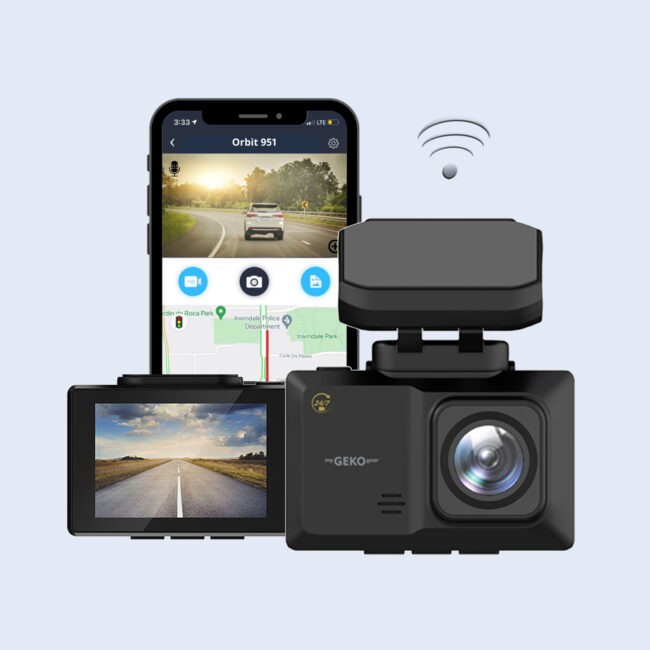 Dash cam with Wi-Fi sharing option