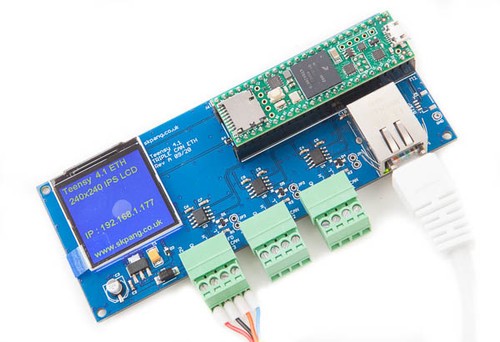 Teensy 4.1 Triple CAN Bus Board with 240x240 LCD and Ethernet