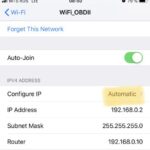 iPhone Wifi settings